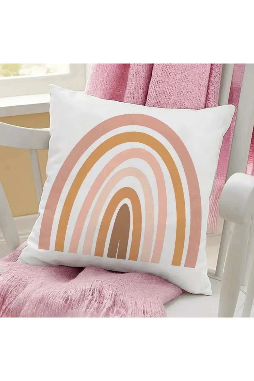 Rainbow Print Sofa Pillow Case