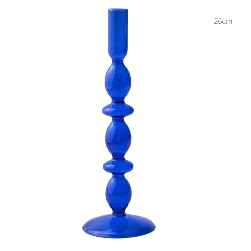 European Glass Candle Holder