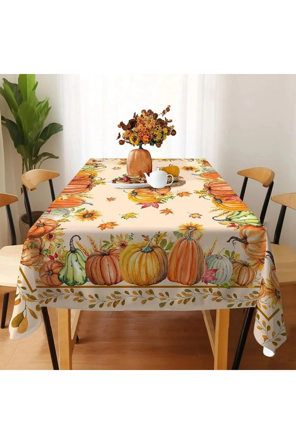 Autumn Harvest Pumpkin Tablecloth