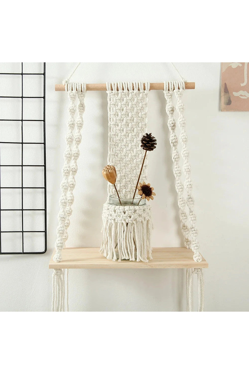 Boho Breeze Macrame Shelves