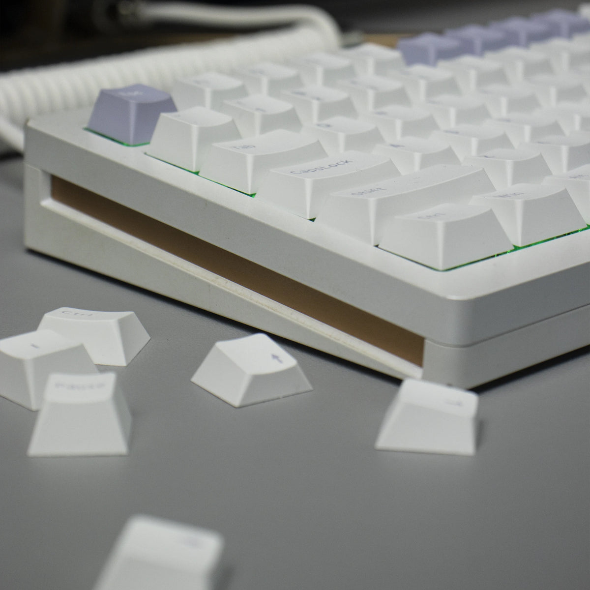 Purple White Cherry Keycaps