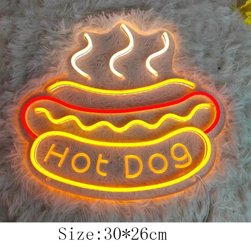 Neon Fast Food Signs