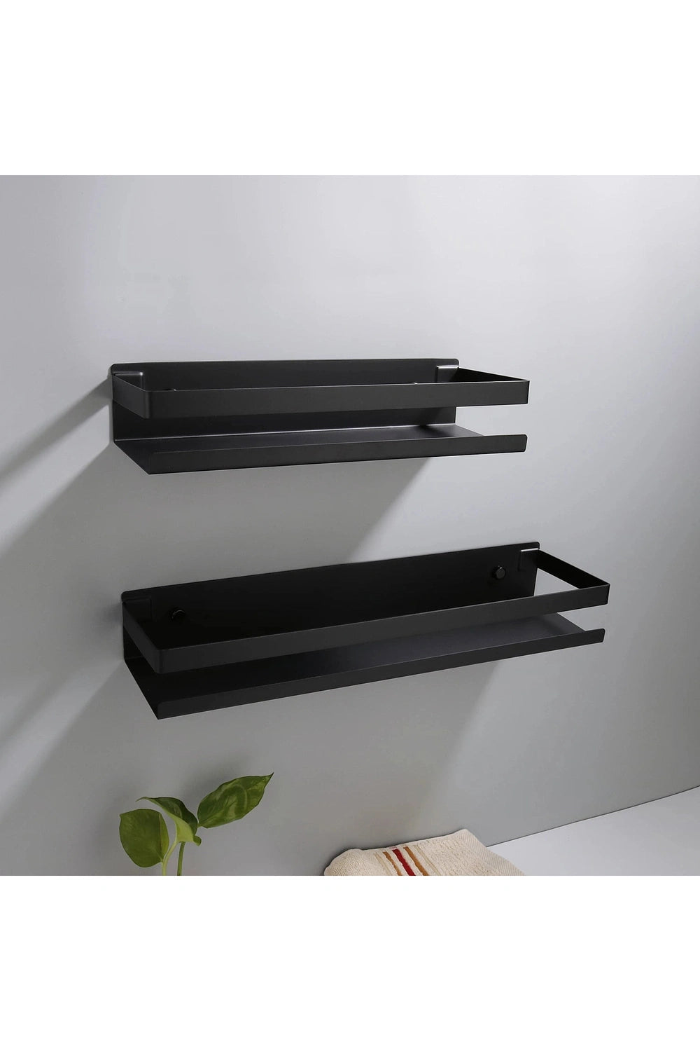 Modern Black Floating Shelves