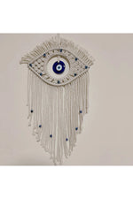 Macrame Wall Hanging Handmade Turkish Evil Eye Pendant Tapestry Nazar Decoration for Home Living Room Wall Home Decor Gift