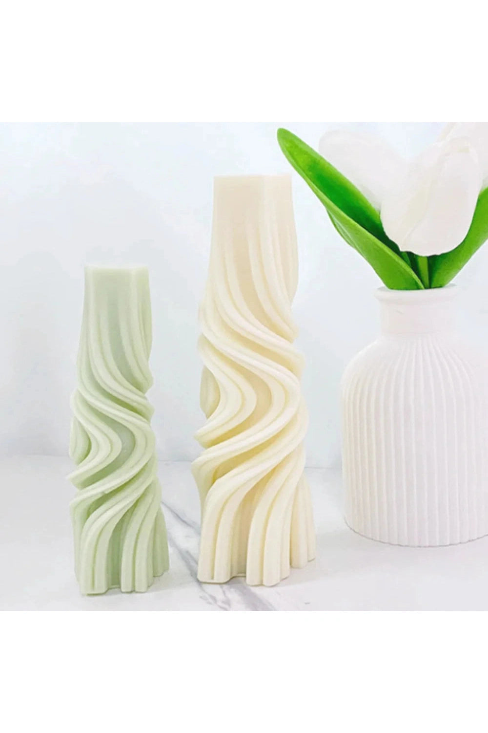 Wave Column Candle Mold DIY