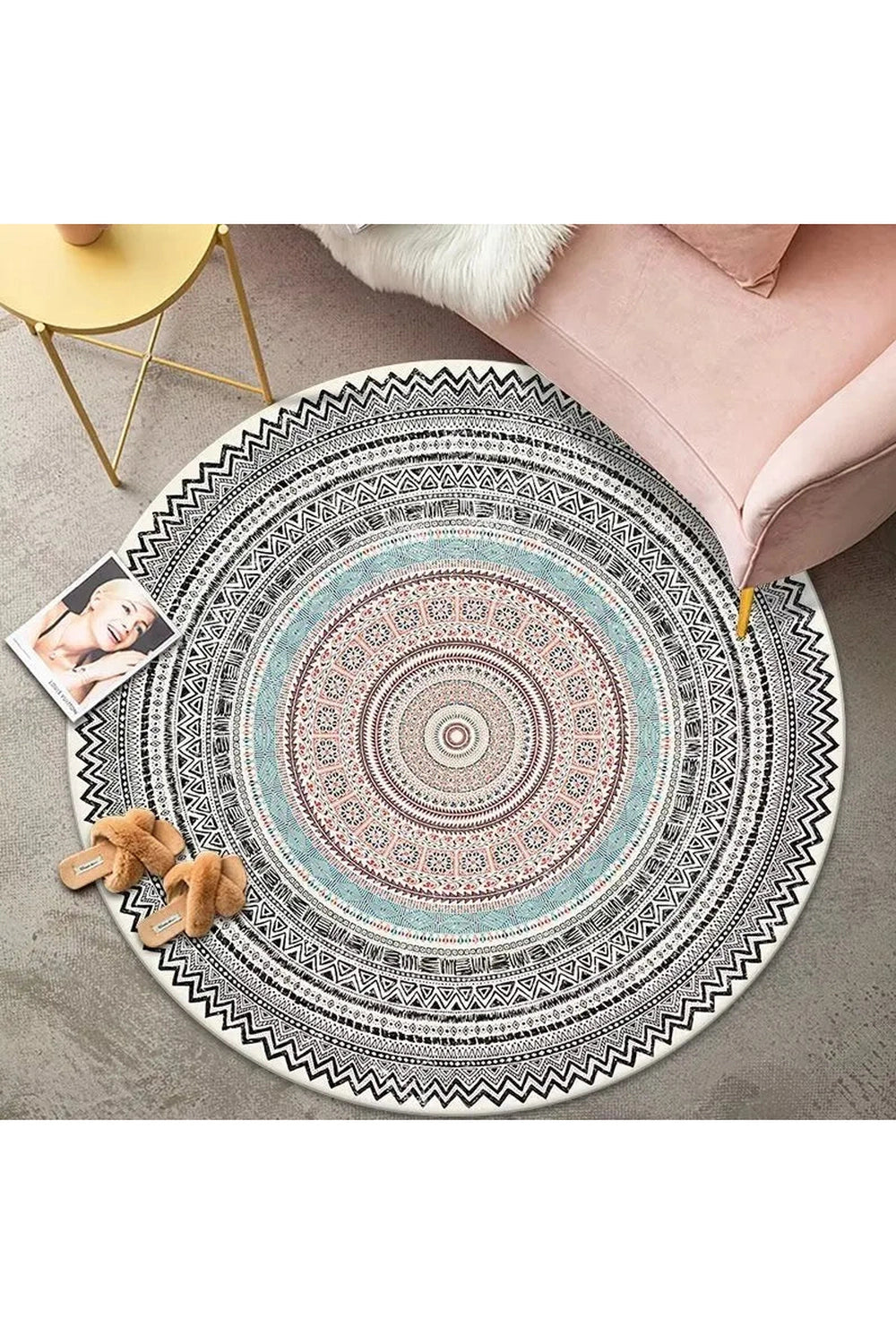 Bohemian Soft Round Rug