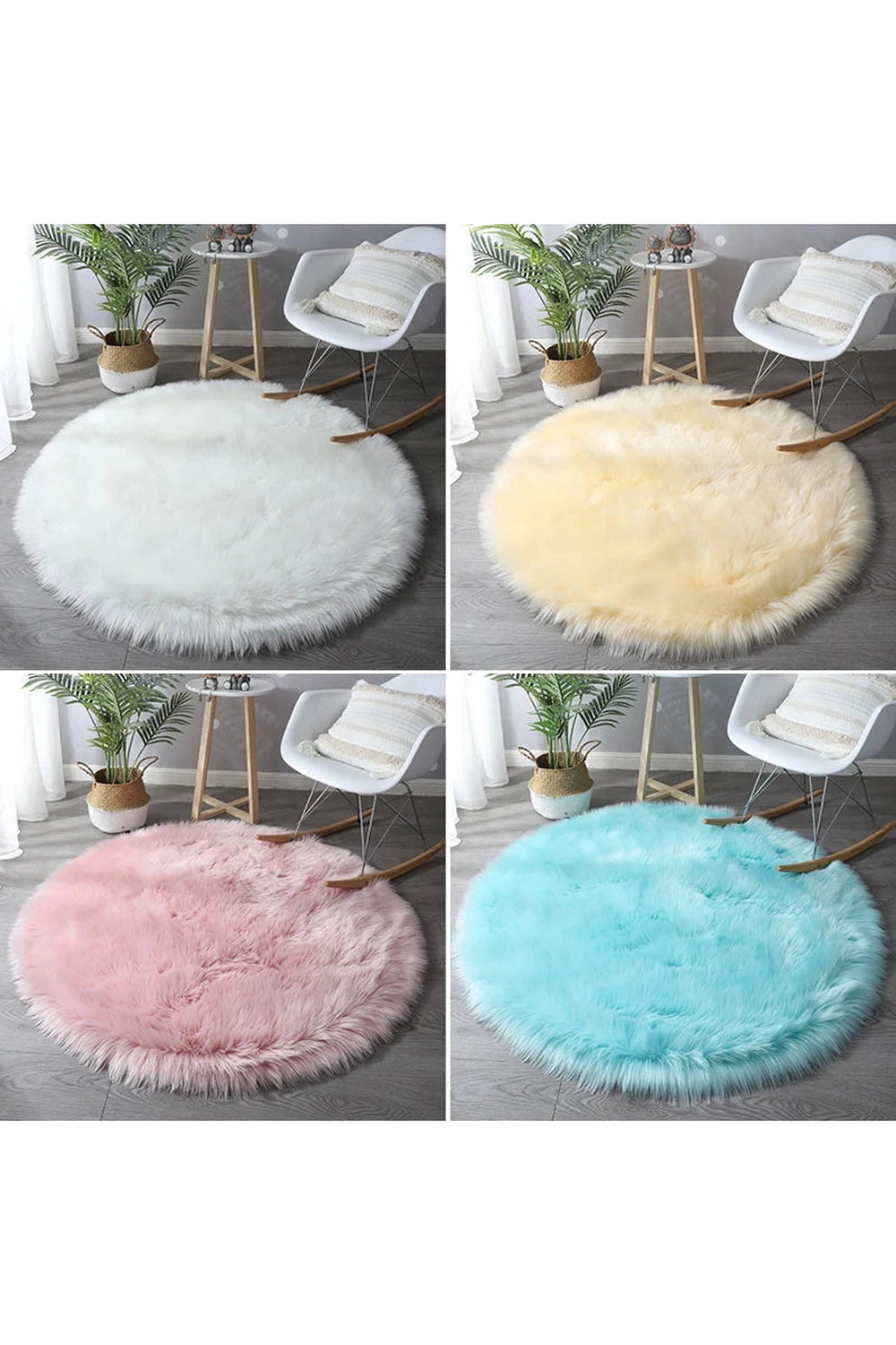 Fluffy Pink Floor Rug