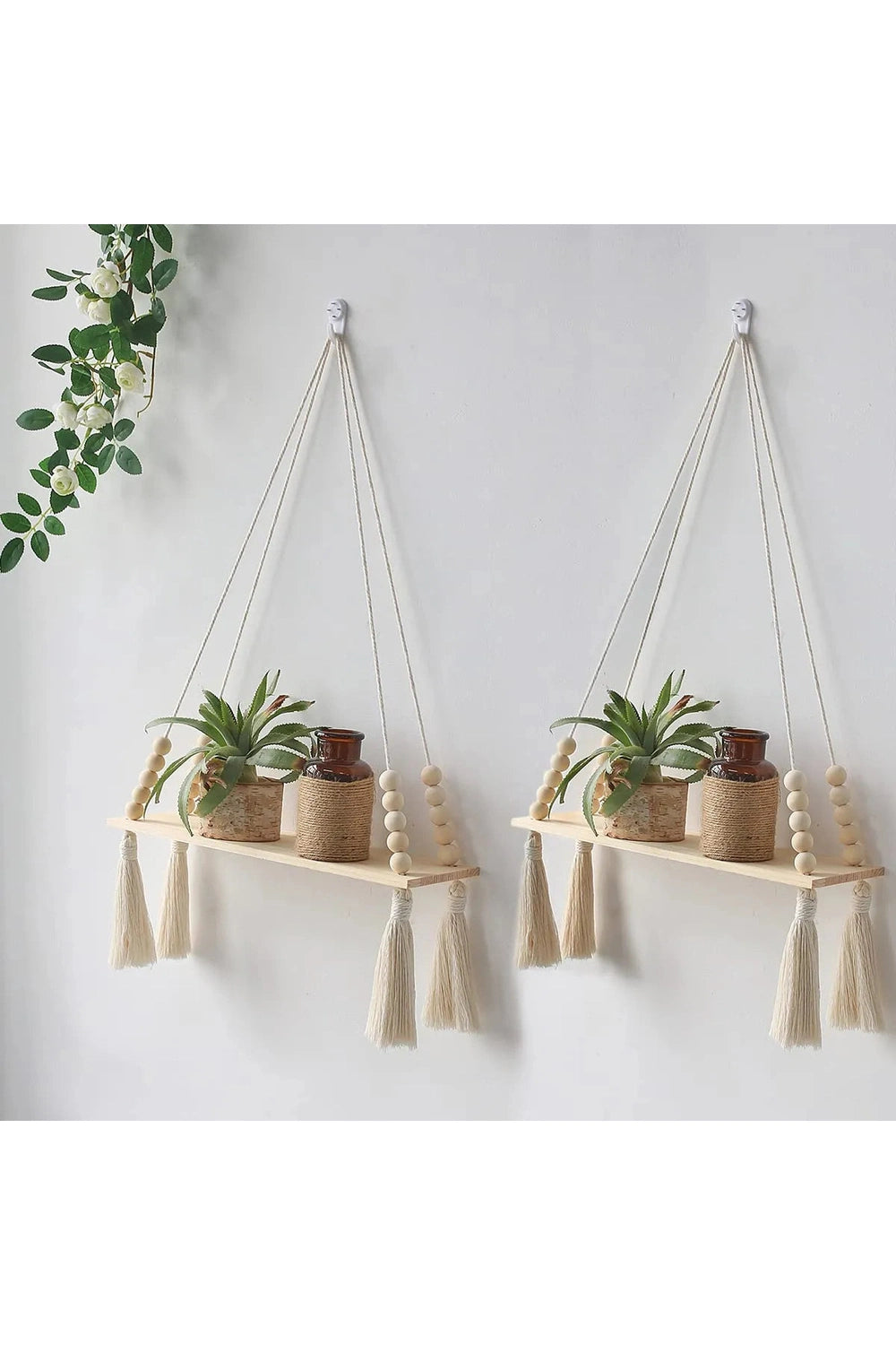 Macrame Wall Hanging Shelf Tassel