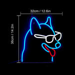 Cool Dog Blue Neon