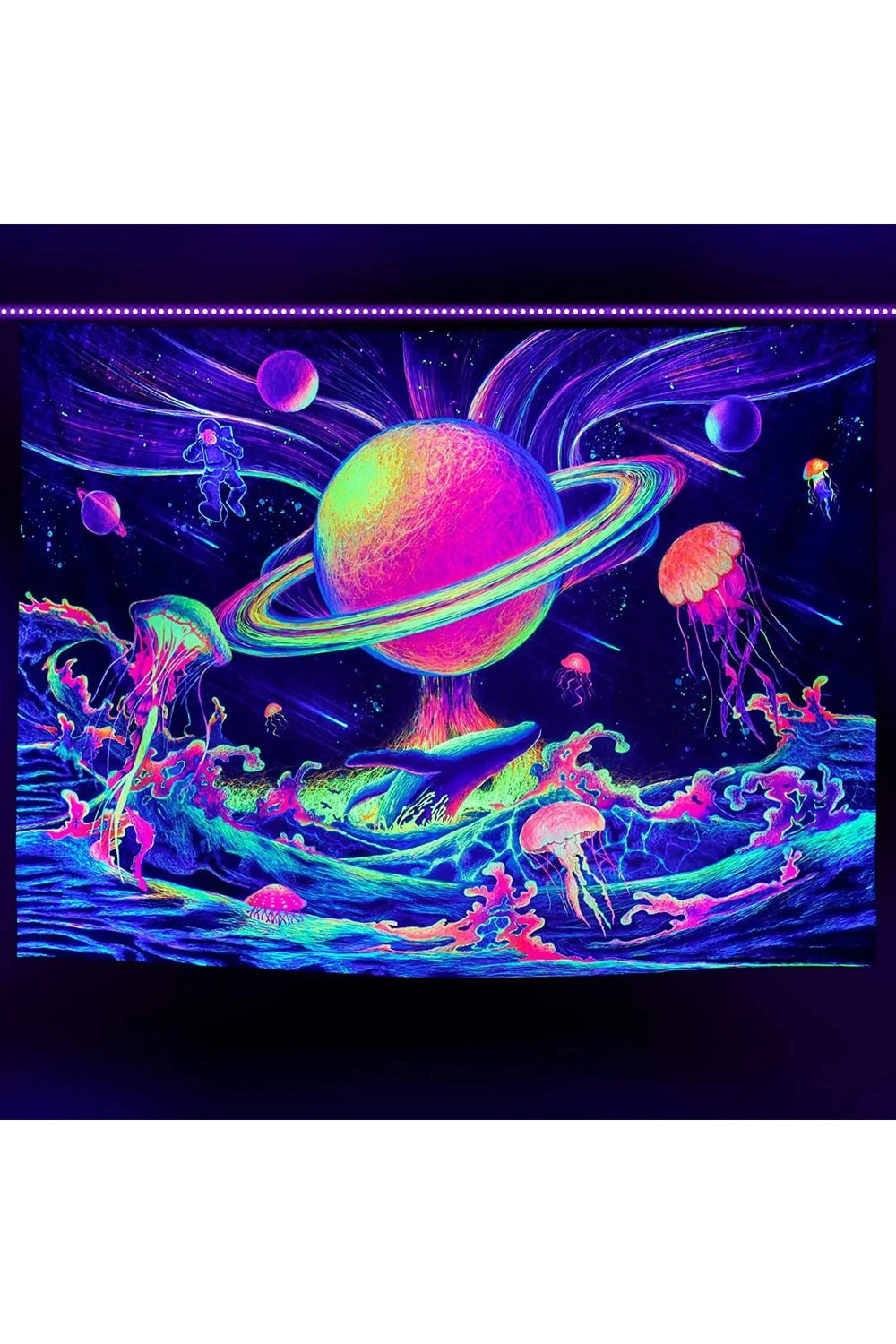 Psychedelic Alien Abduction Tapestry