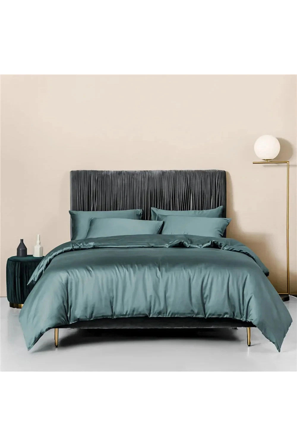 Dark Green Cotton Bedding Set