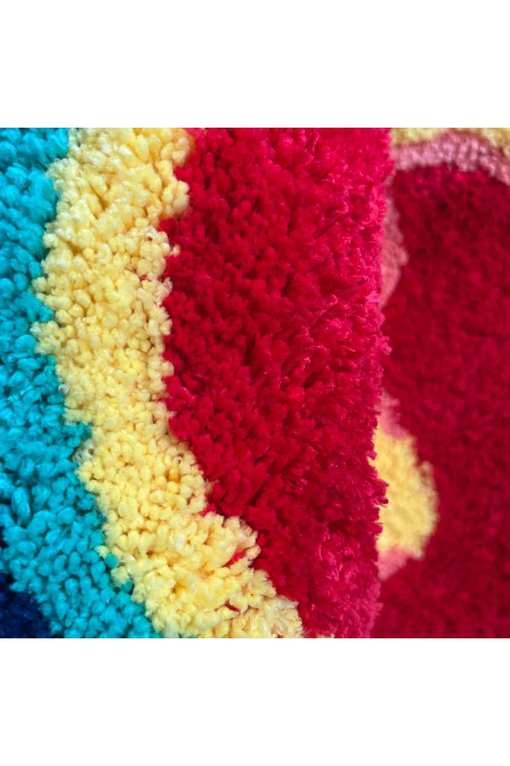 Colorful Palm Shape Plush Rug