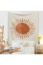 Tapestry Living Room Background Mural Beach Mat Home Decoration Simple and Fresh Character Wall Hanging