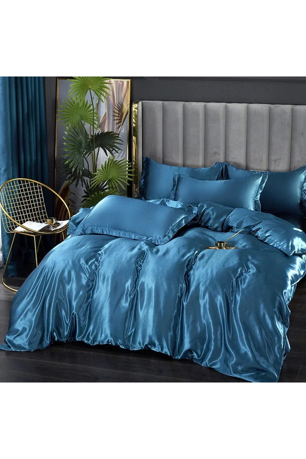 Satin Deluxe Solid Bedding Set