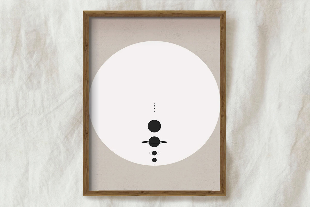 Solar System Minimalist Canvas Poster