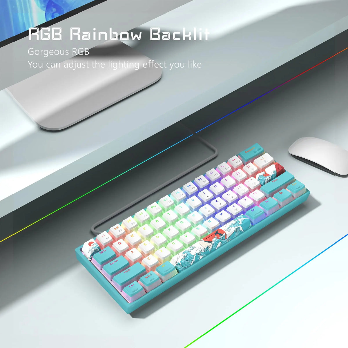 Blue Theme Gamer Keyboard