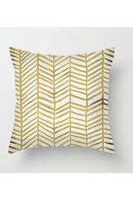 Fall Decor Yellow Leaf Polyester Pillow Case