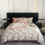 Nordic Orange Floral Bedding Set