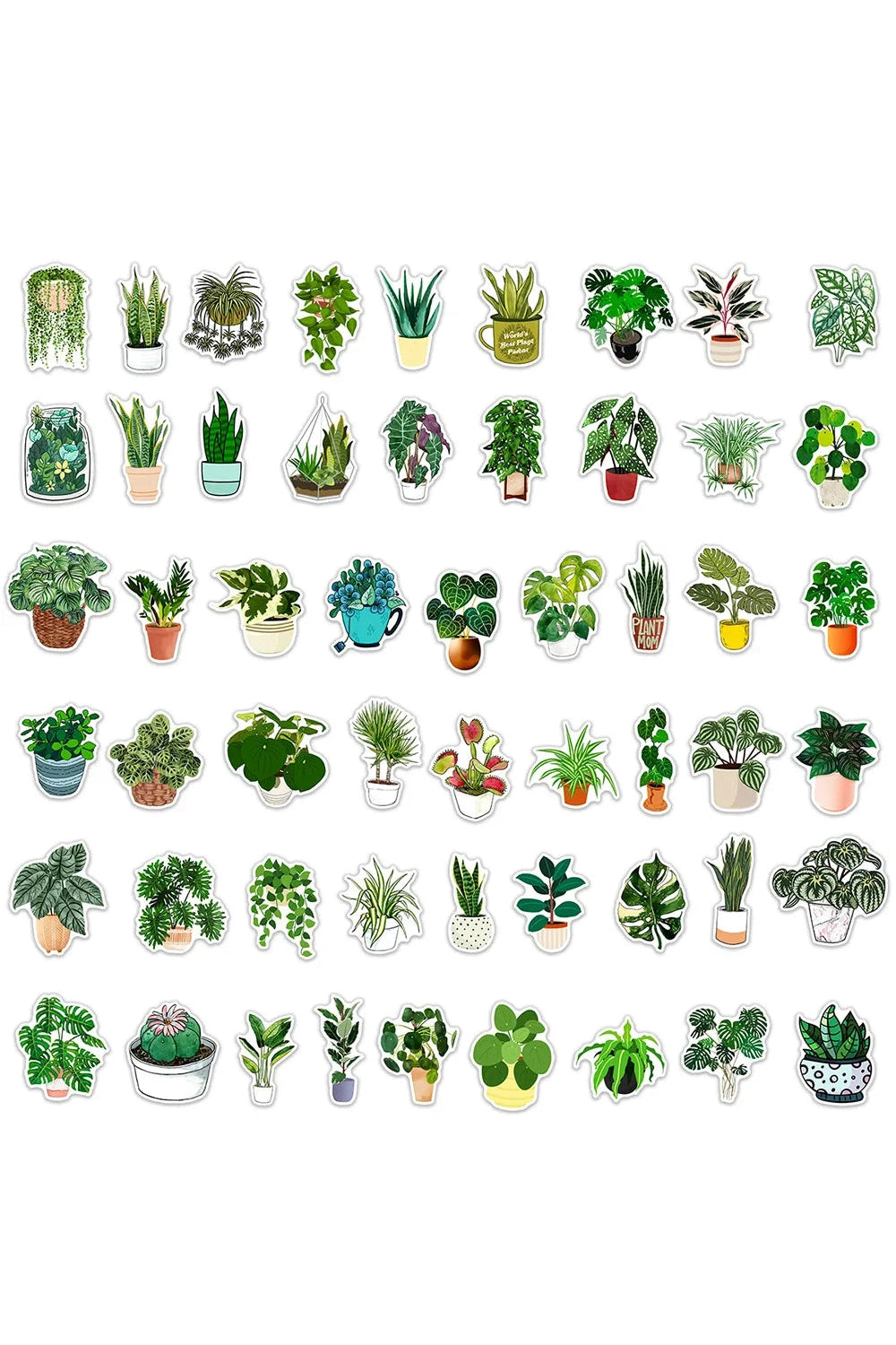 Green Plant Scrapbooking Stickers