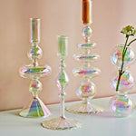 Coquette Iridescent Candle Holders