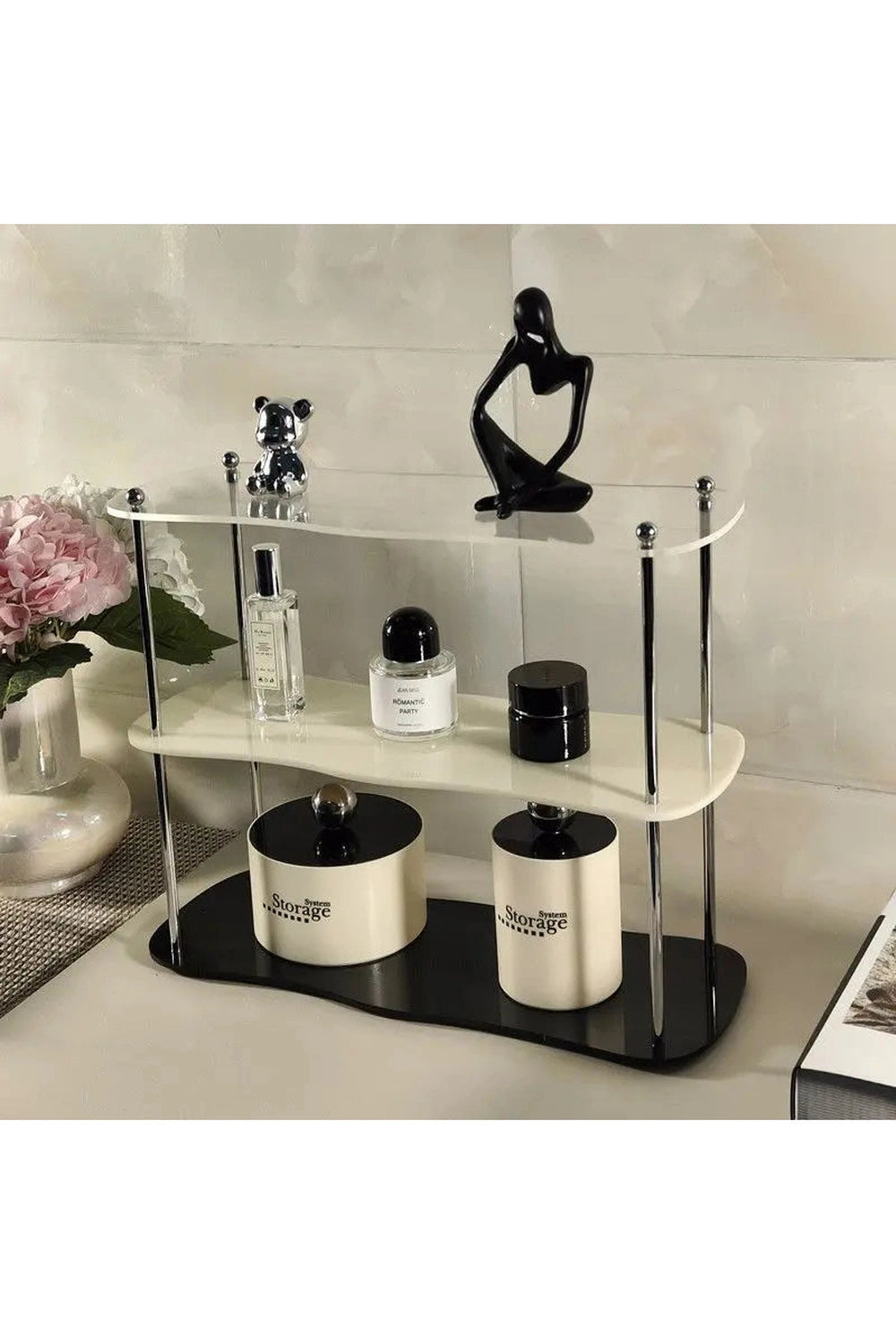 Elegant Two-Tier Display Shelf