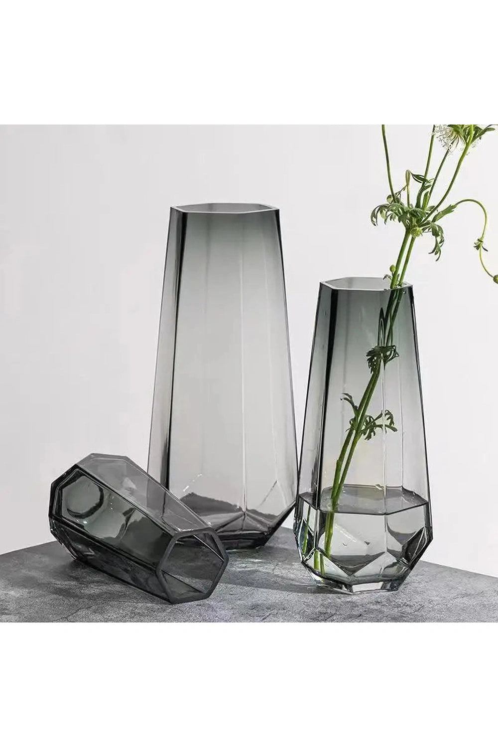 Transparent Glass Flower Vase