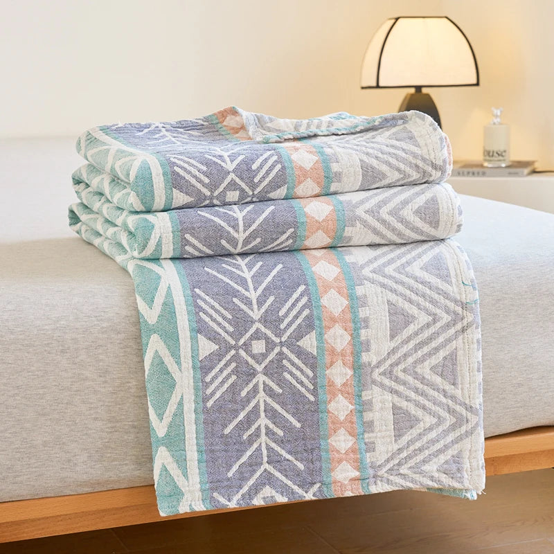 Cozy Tribal Geometric Blanket