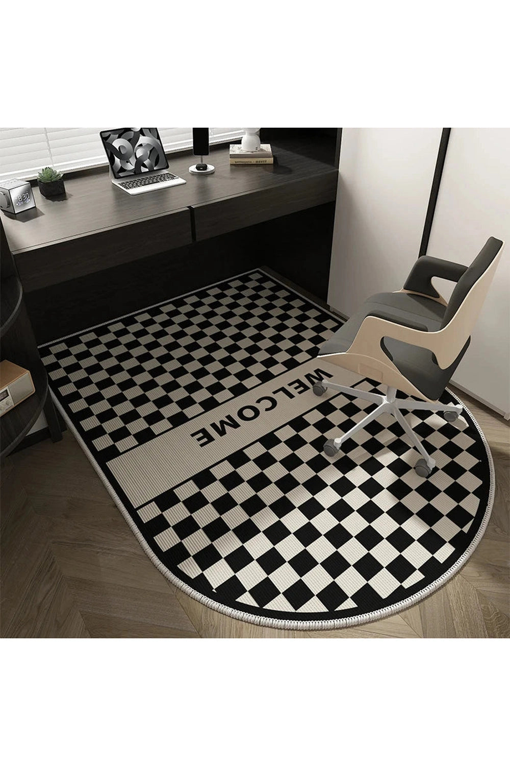 Monochrome Melody Desk Rug