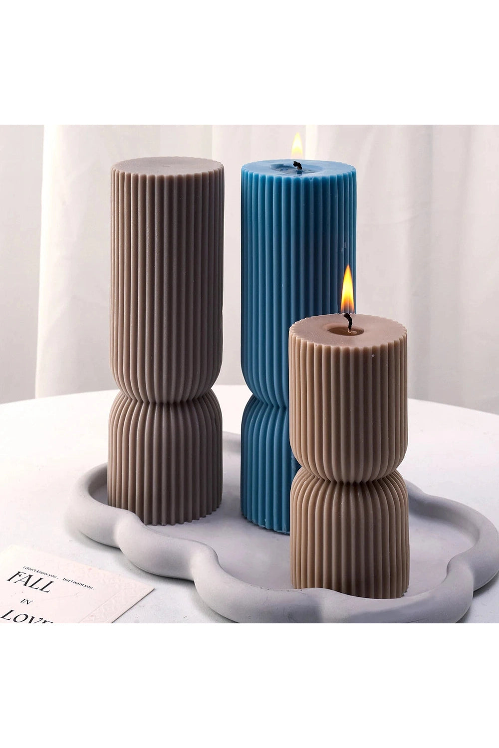 Modern Pleat Candle Mold Set