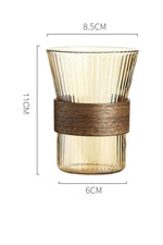 Wooden Handle Glass Mug