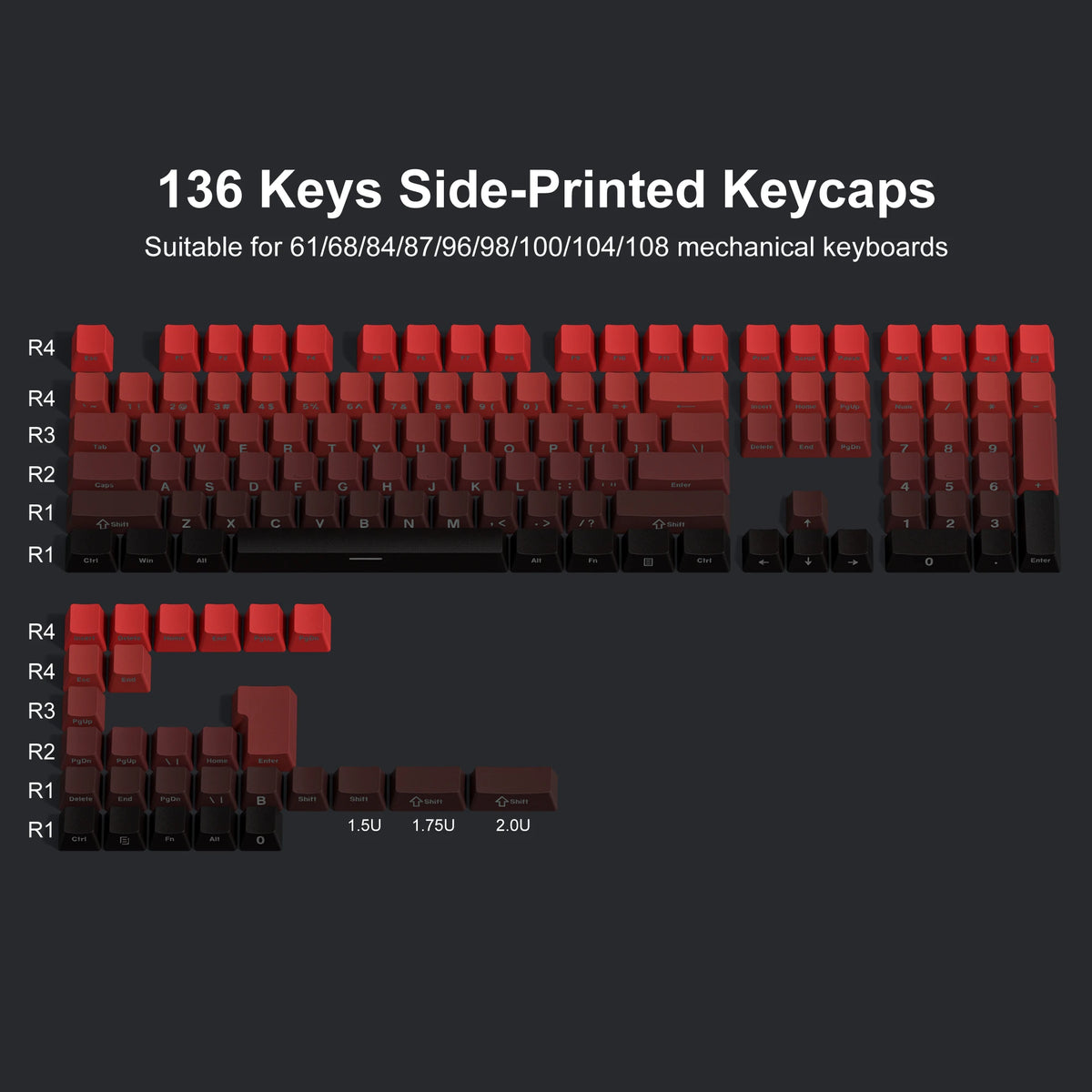 Red Black Cherry Keycaps