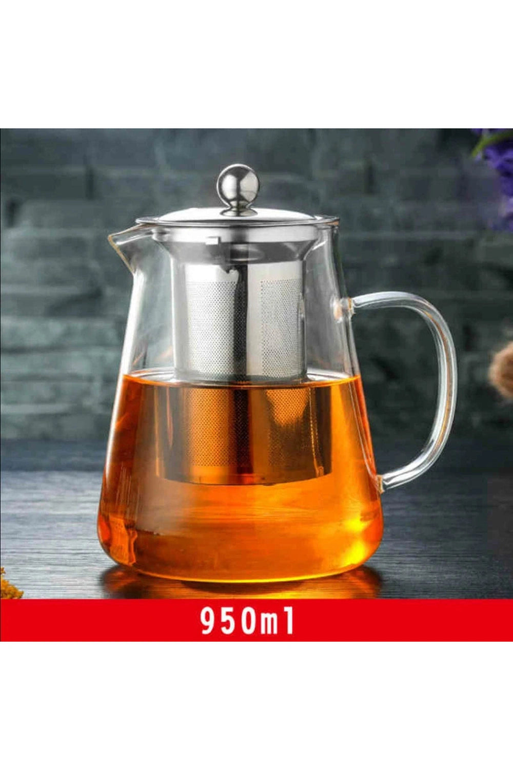 Stainless Infuser Glass Teapot