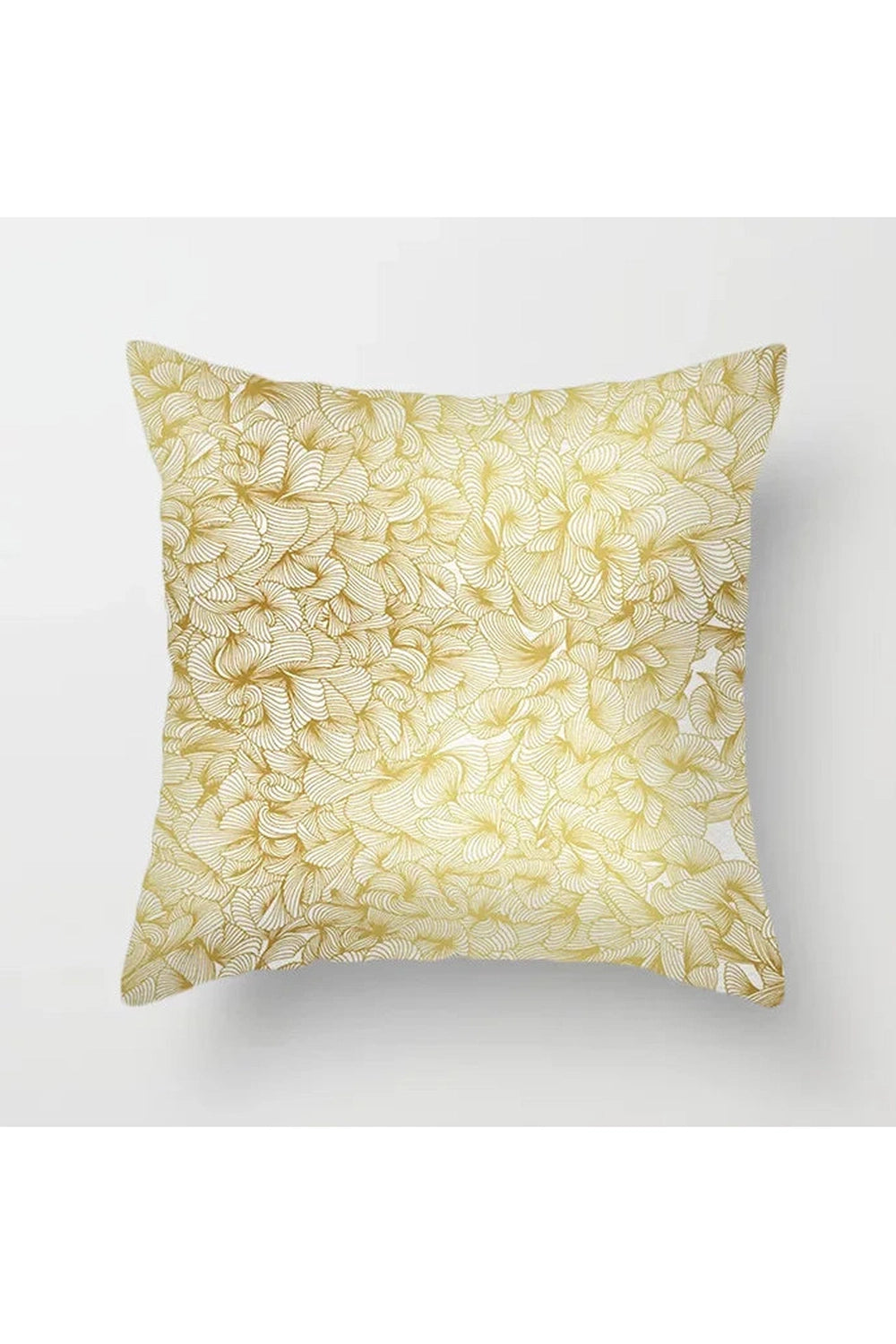 Fall Decor Yellow Leaf Polyester Pillow Case