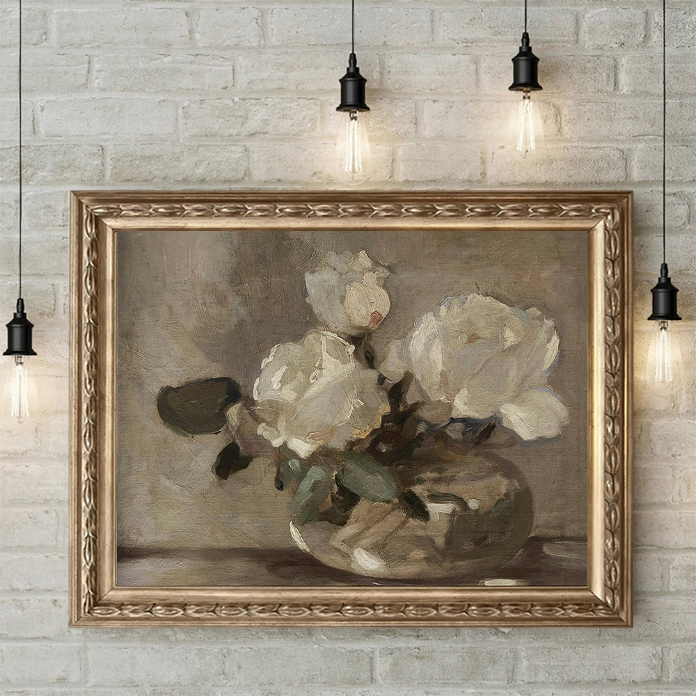 Romantic Floral Canvas Poster