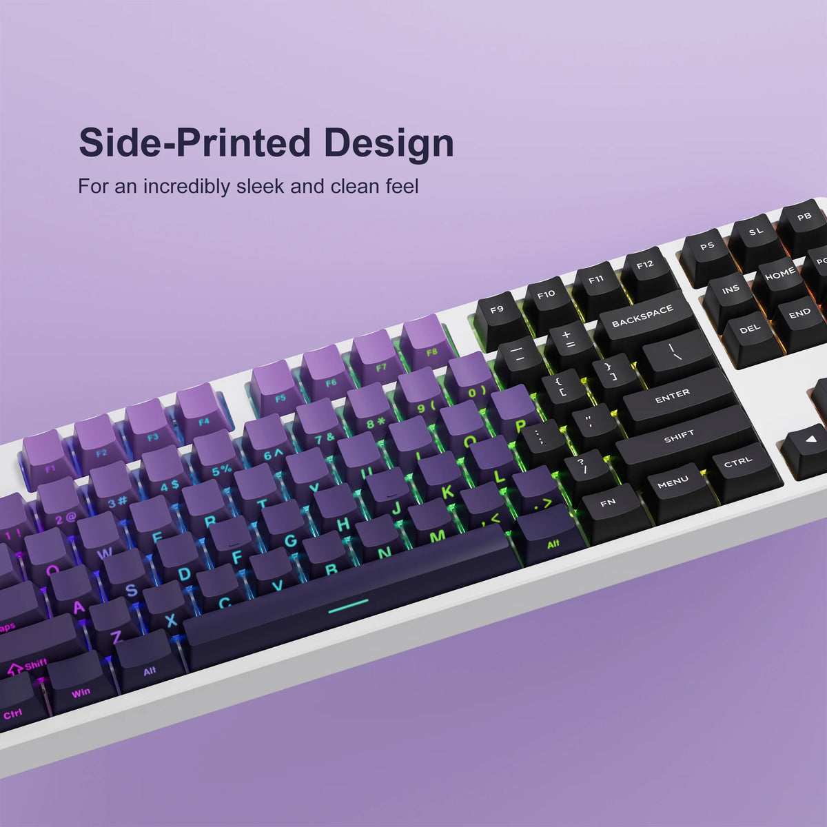 Printed Purple Shine Keycaps