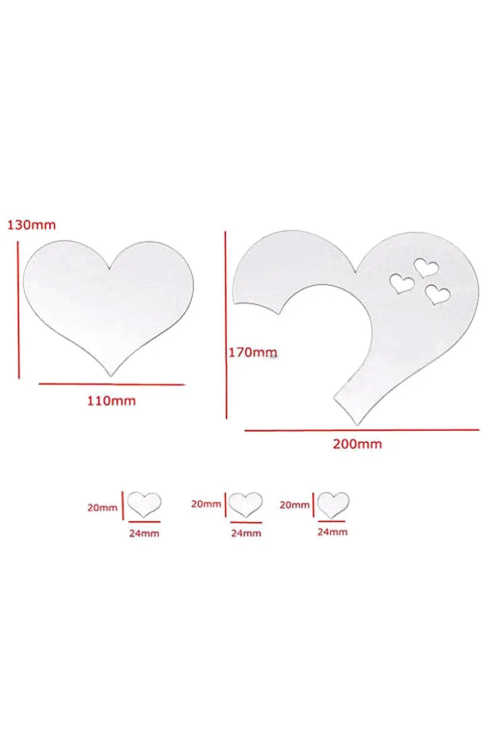 Heart Mirror Wall Stickers