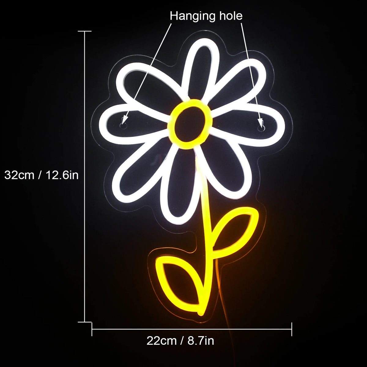 Neon Daisy Glow Sign