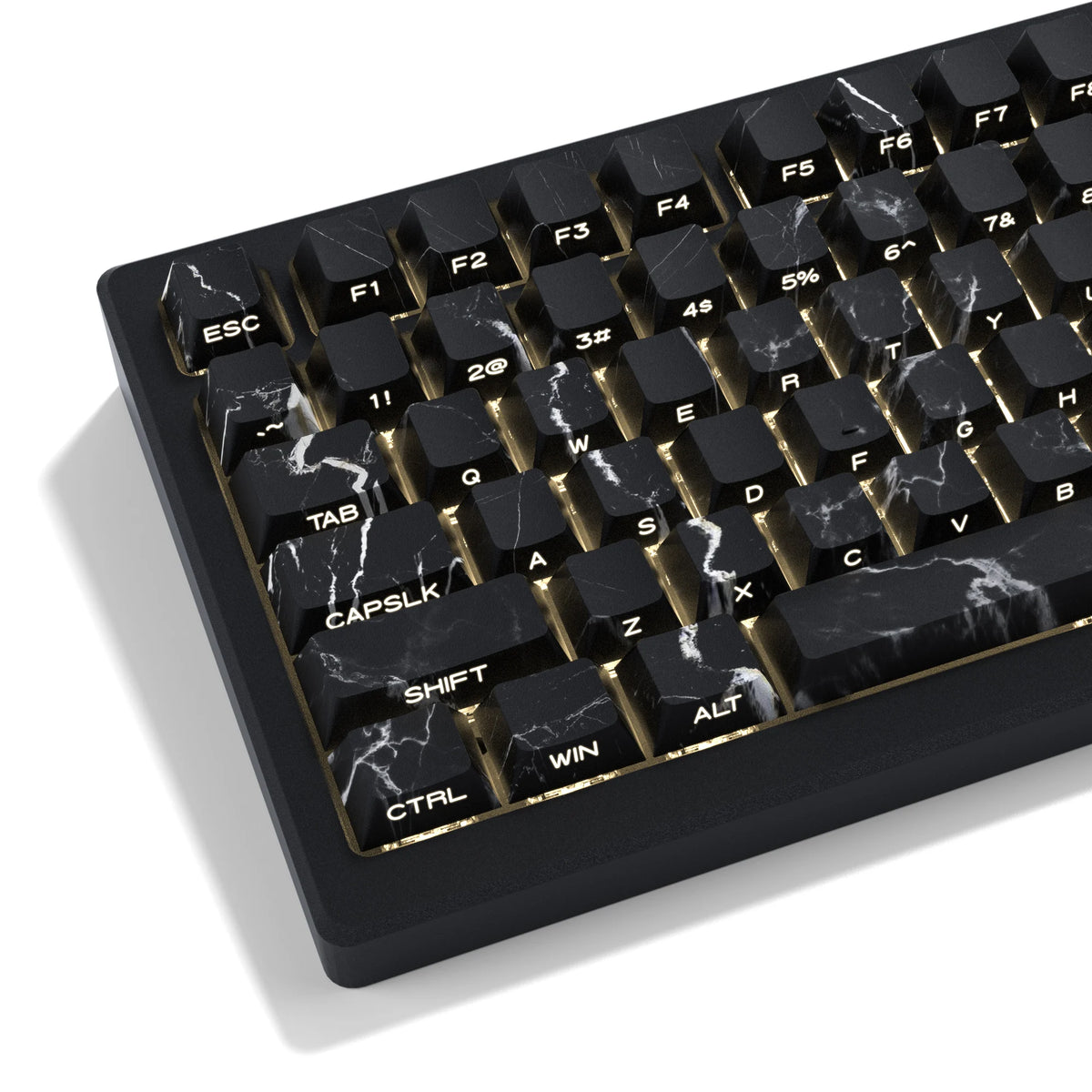 Black Marble Keycaps