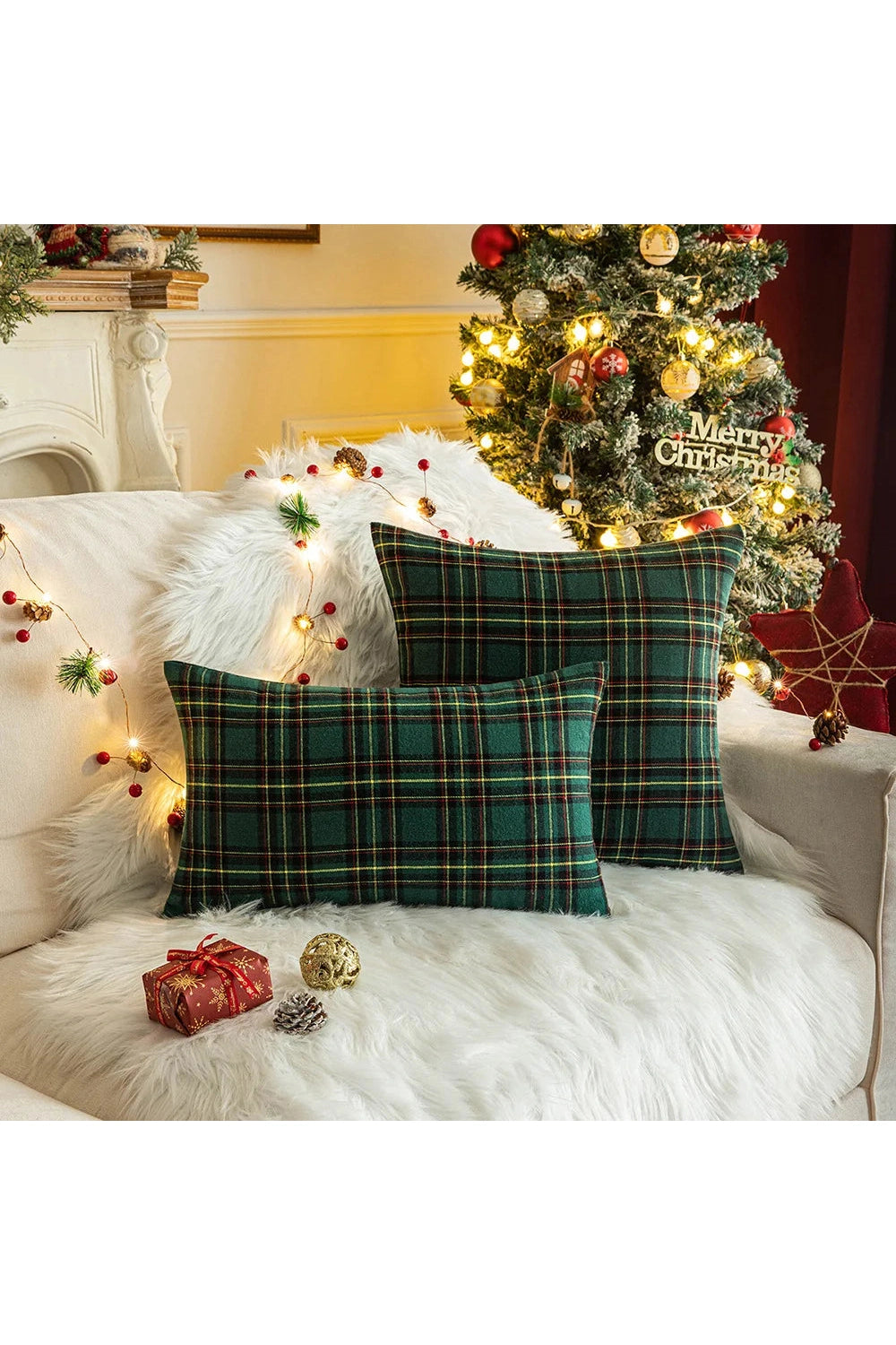 Christmas Plush Nordic Pillow Case