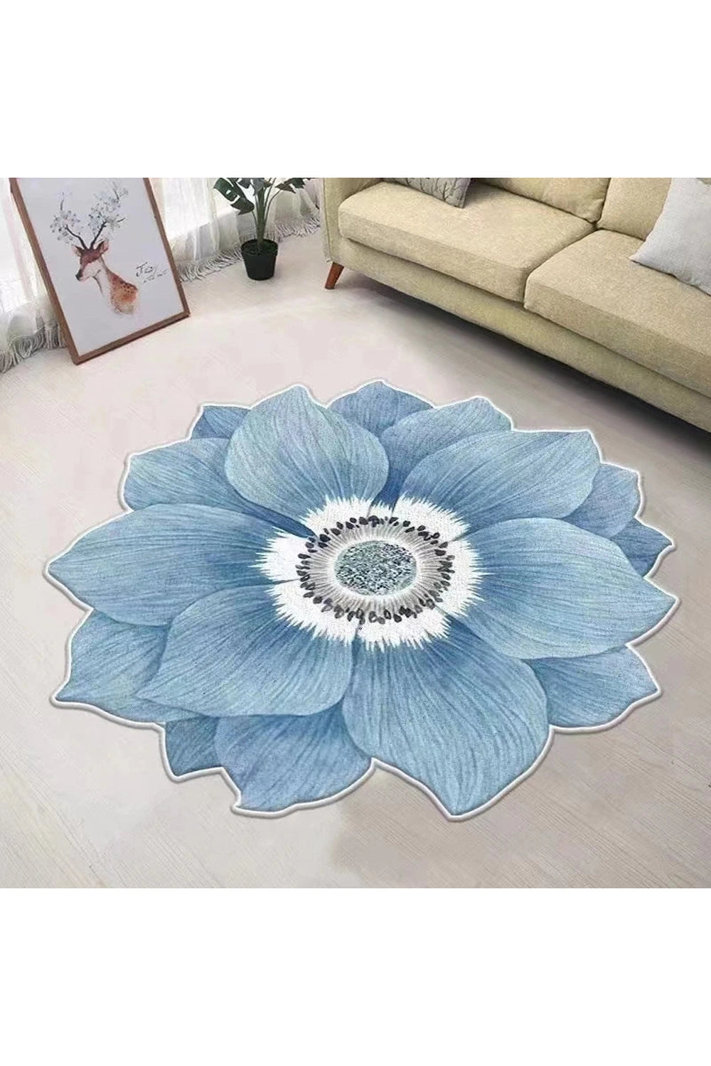 Chinese Flower Decor Rug