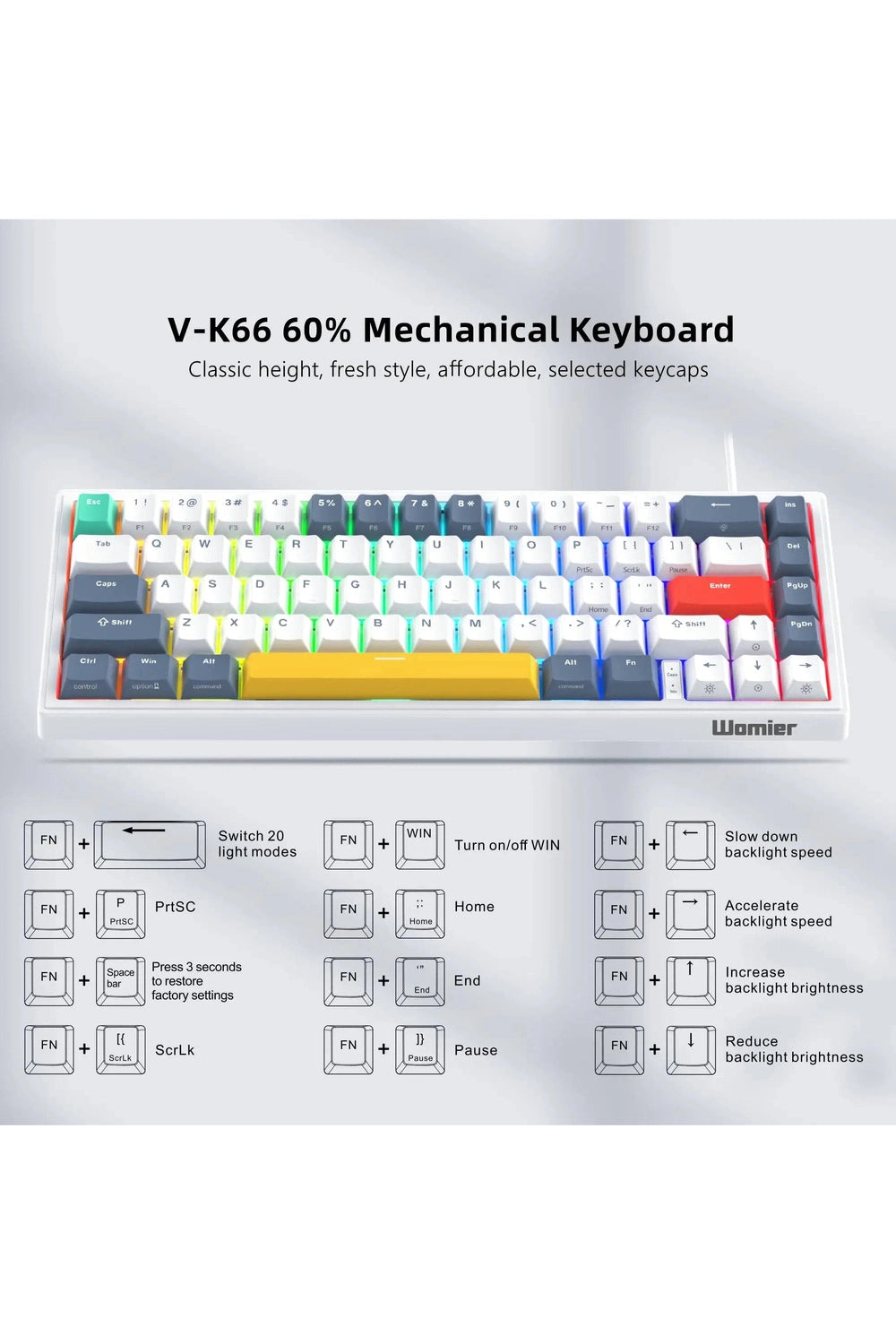 Gasket Gamer Mechanical Keyboard