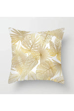 Fall Decor Yellow Leaf Polyester Pillow Case