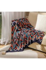 Fall Decor Cozy Chevron Knit Blankets