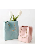 Blush Bag Ceramic Vase