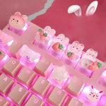 Kawaii Bunny Keycap Set