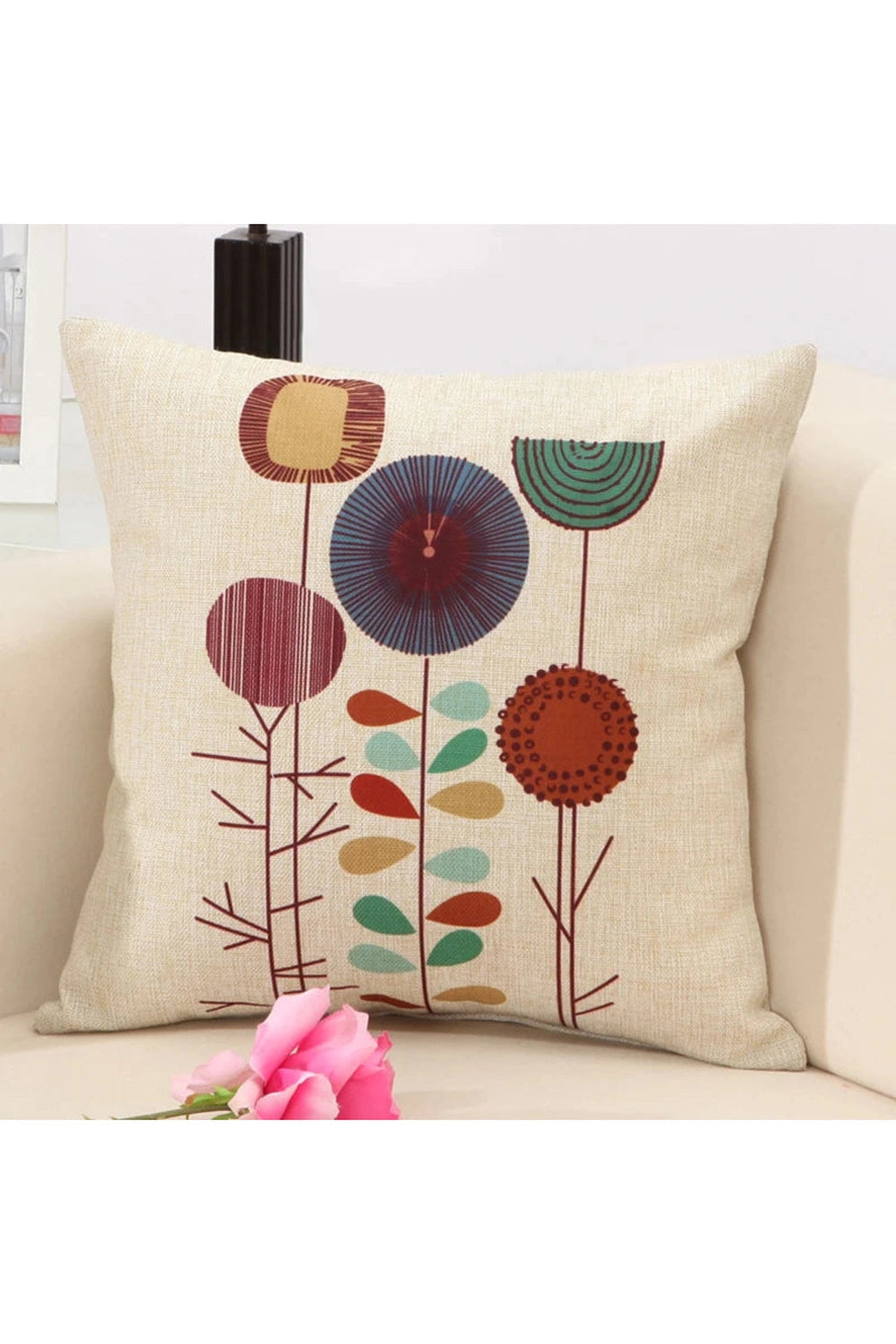 Floral Cotton Pillow Case