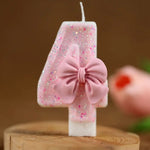 Coquette Bow Princess Number Candles