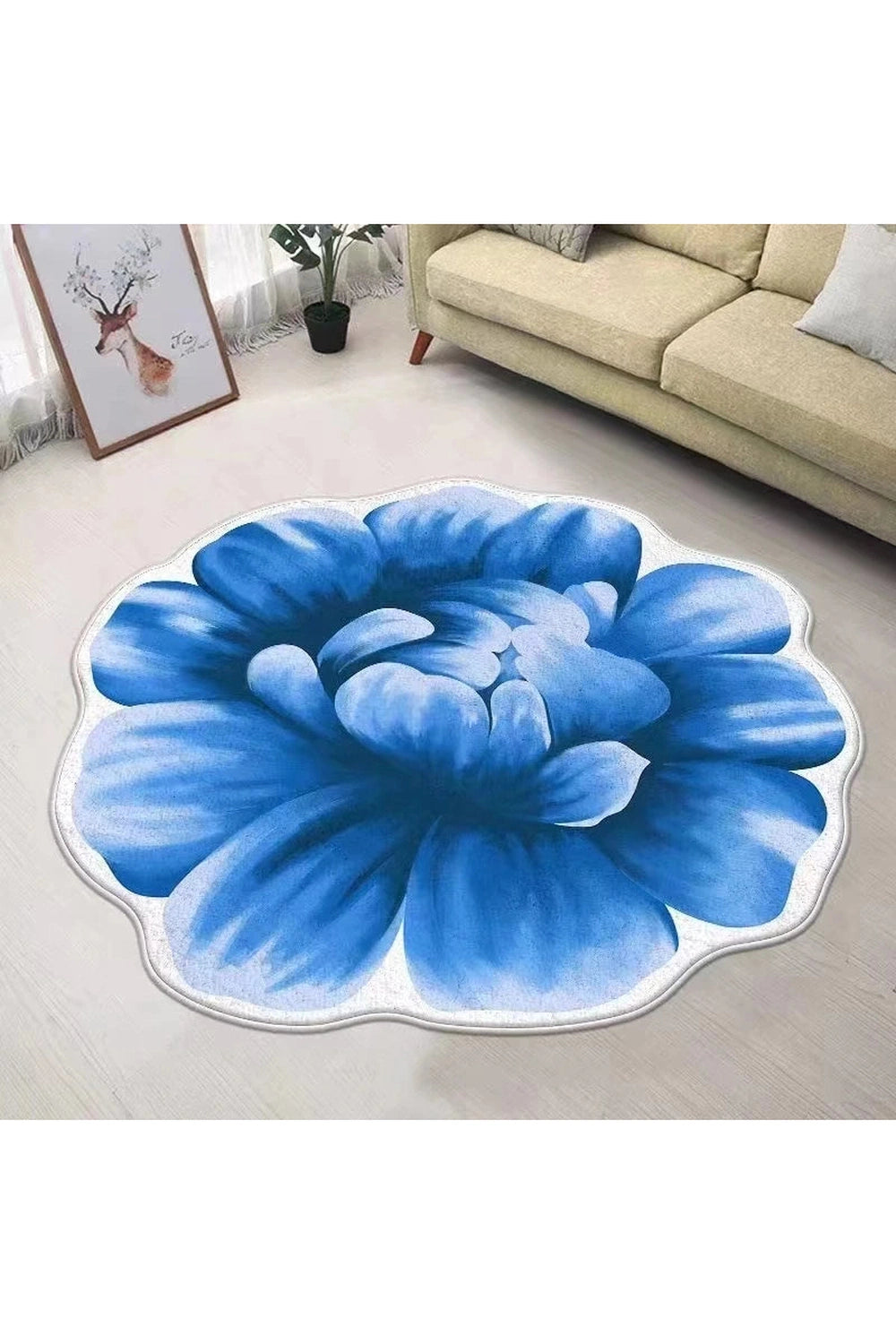 Chinese Flower Decor Rug