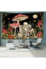 Midnight Forest Skeleton Tapestry