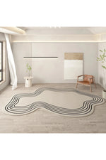 Cream Oval Soft Rug